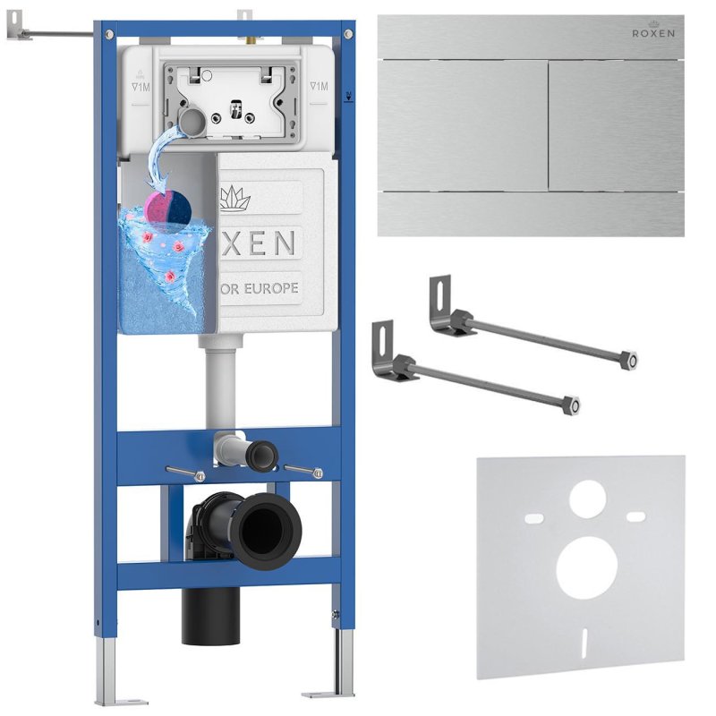 Инсталляция для подвесного унитаза 4 в 1 Roxen StounFix Dual Fresh 868404 с аромадозатором